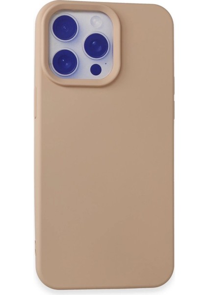 Iphone 15 Pro Max Kılıf Nano Içi Kadife Silikon - Pudra