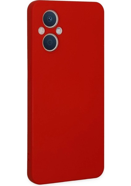 Oppo Reno 7 Lite Kılıf Nano Içi Kadife Silikon - Kırmızı modelleri