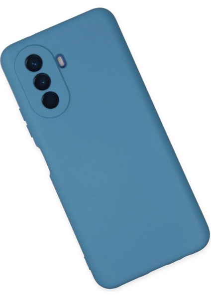 Huawei Nova Y70 Kılıf Nano Içi Kadife Silikon - Mavi modelleri