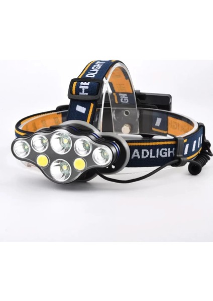 PS-888 Güçlü USB Şarj Edilebilir Profesyonel 8 Modlu 6000 Lümen 8 LED Su Geçirmez Kafa Lambas fiyatları