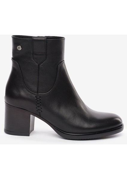 Kadın Siyah Hakiki Deri Topuklu Bot 5K2DB32031