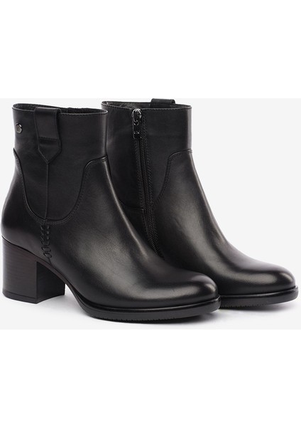 Kadın Siyah Hakiki Deri Topuklu Bot 5K2DB32031 modelleri