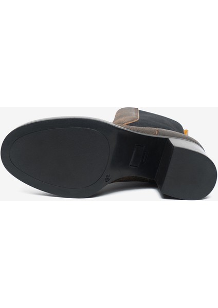 Kadın Kahverengi Hakiki Deri Topuklu Bot 5K2DB35291