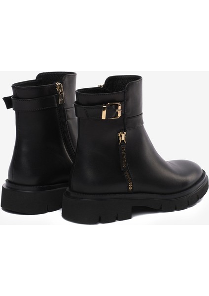 Kadın Siyah Hakiki Deri Bot 5K2DB35163 fırsatları