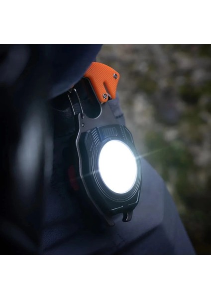 Çok Fonksiyonlu Mini LED Lamba Anahtarlık ve Çakmak USB Şarjlı Kamp Için Taşınabilir 7 Modl fırsatları