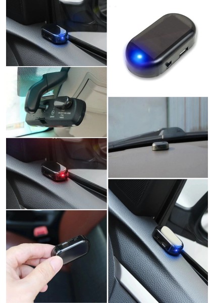 Araç Için Caydırıcı Solar Enerji Ile Şarj Olan Güçlü Yapışkanlı Işıklı Plastik Min indirimleri