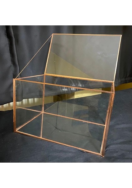 Cam Bakır Rose Söz Nişan Fanusu Sandık Bohça Damat Kalın Cam modelleri