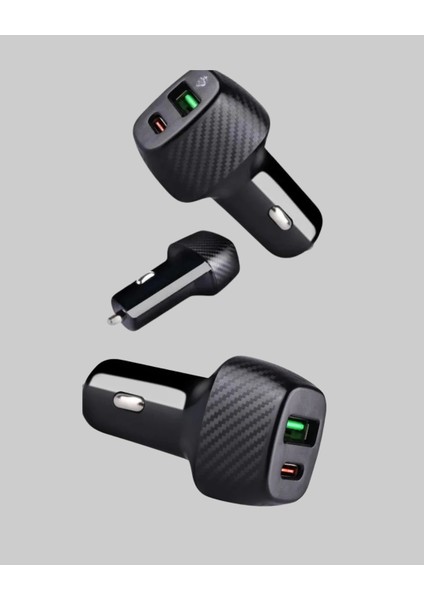 Buğz Pd Destekli 38W Araç Şarj Başlığı Type-C + USB Çift Çıkış Hızlı Şarj fırsatları