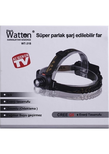 Sensörlü Şarjlı Kafa Lambası WT-318 modelleri