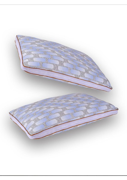 2 Adet Klimalı Yastık,pamuk Viskon Kumaşlı ve Cilt Dostu Yastık Hava Kanallı, Fermuarlı 1.kalite Silikon