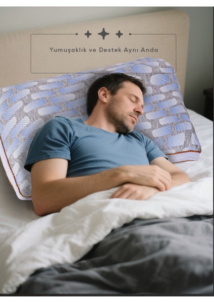 2 Adet Klimalı Yastık,pamuk Viskon Kumaşlı ve Cilt Dostu Yastık Hava Kanallı, Fermuarlı 1.kalite Silikon indirimleri