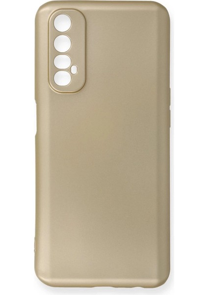 Realme 7 Kılıf First Silikon - Gold