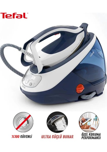 Pro Express Protect 7.6 Bar Yüksek Basınçlı Mavi Buhar Kazanlı Ütü - Kireç Avcısı, Damlama Emniyeti, Durilium Taban ve Sessiz Teknoloji