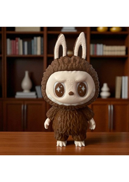 Labubu Figür – El Yapımı Kahverengi Koleksiyon Figürü, Dekoratif Tasarım Oyuncak