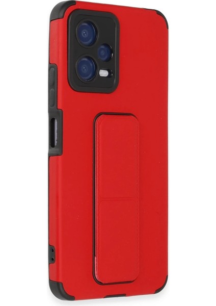 Xiaomi Poco X5 5g Kılıf Mega Standlı Silikon - Kırmızı fiyatları