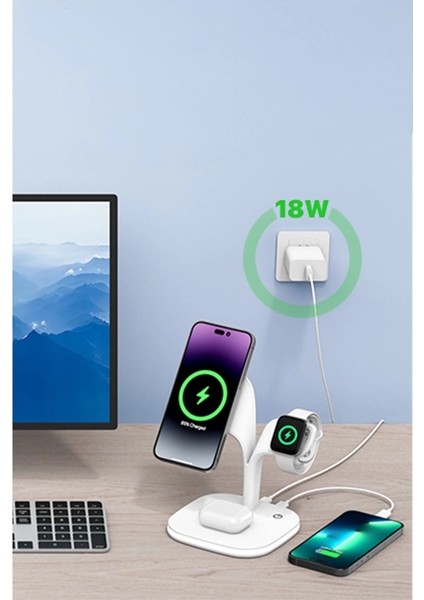 YM-UD22 Kablosuz Şarj Masaüstü Set - Yeşil modelleri