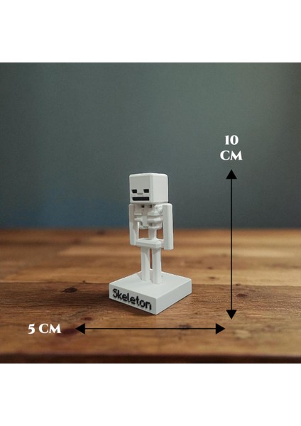 Skeleton Figür | 5X10 cm | Dekoratif Masaüstü Oyun Karakteri | Koleksiyon Ürünü