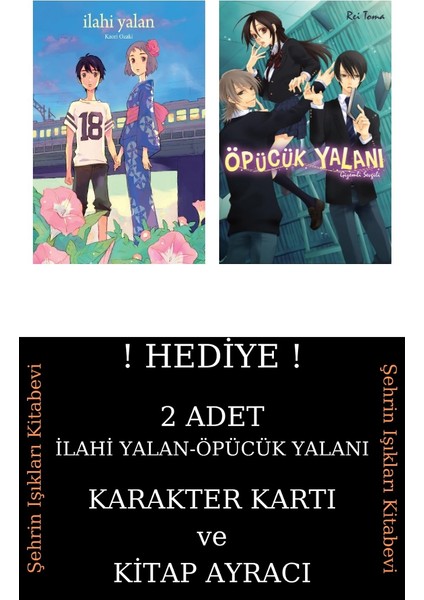 Ilahi Yalan / Öpücük Yalanı Manga Seti (2 Kitap) / 2 Adet Karakter Kartı ve Kitap Ayracı Hediye