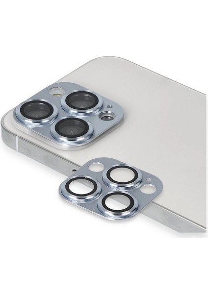Iphone 13 Pro Max Pers Alüminyum Kamera Lens - Sierra Blue modelleri