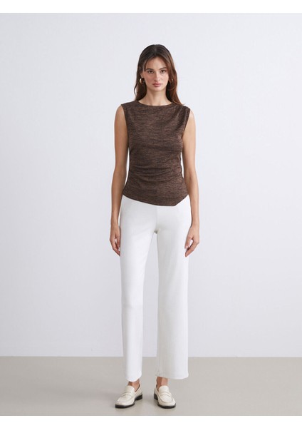 Yeni Sezon Beli Lastikli Geniş Paça Kadın Eşofman Altı