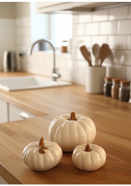 Balkabağı 3'lü Set,biblo, Ev Dekorasyon, Obje, Bohem, Tasarım, Sunum,