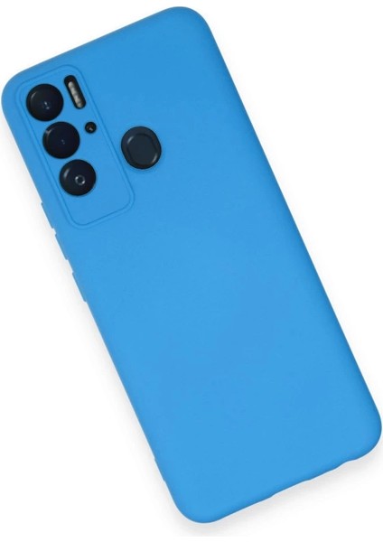 Tecno Pova Neo Kılıf Nano Içi Kadife Silikon - Mavi modelleri