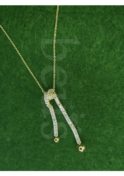 - Zirkon Baget Taşlı Sallantılı Gold Kaplama Çelik Y Kolye fiyatları