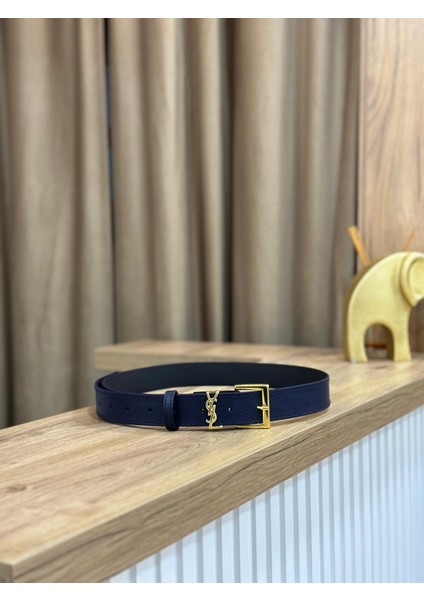 Kadın Lacivert Kemer Pantolon Kemeri Elbise Kemeri Etek Kemeri