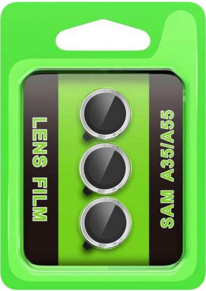 Samsung Galaxy A35 5g Raze Metal Kamera Lens - Gümüş