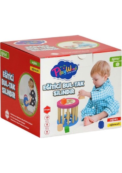 Eğitici Bul-Tak Silidir 18 Ay 8 Parça 6 Renk fiyatları