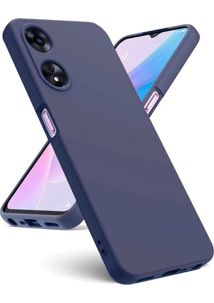 Oppo A38 Kılıf First Silikon - Lacivert