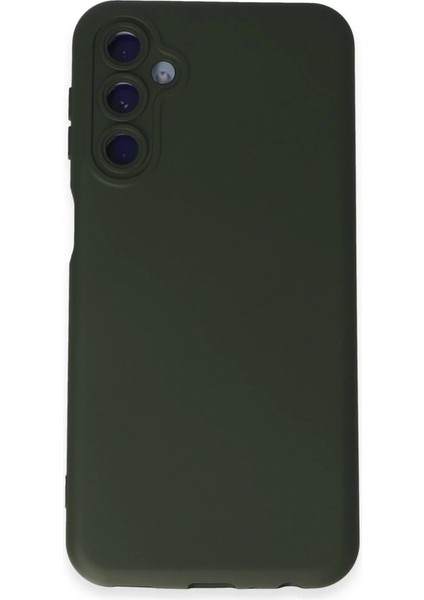 Samsung Galaxy M34 5g Kılıf Nano Içi Kadife Silikon - Koyu Yeşil