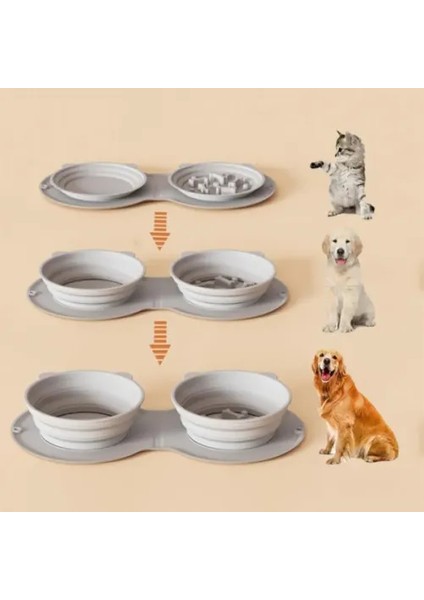 Mikopet Katlanabilir Ikili Mama ve Su Kabı fırsatları