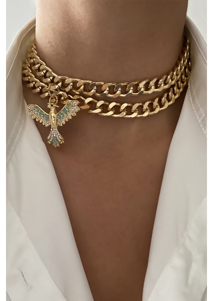 Ankakuş Çift Sıralı Choker fiyatları