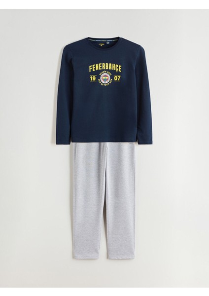 Peak Yeni Sezon Standart Kalıp Baskılı Erkek Pijama Takımı