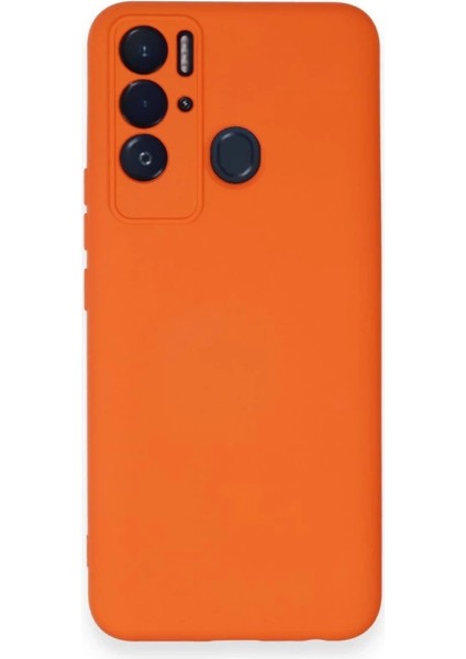 Tecno Pova Neo Kılıf Nano Içi Kadife Silikon - Turuncu