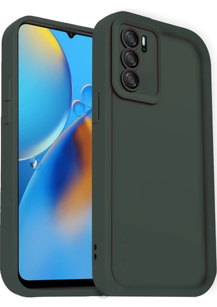Oppo A16 Kılıf Viera Silikon - Koyu Yeşil