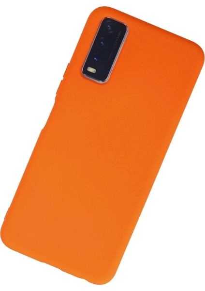 Vivo Y11S Kılıf Nano Içi Kadife Silikon - Turuncu fiyatları