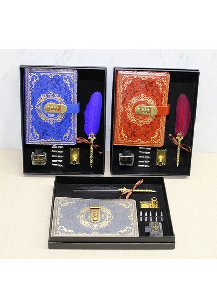 Buğz Şifreli Deri Defter ve Divit Hokka Seti