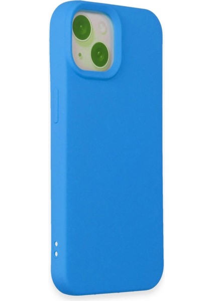 Iphone 15 Kılıf Nano Içi Kadife Silikon - Mavi fiyatları