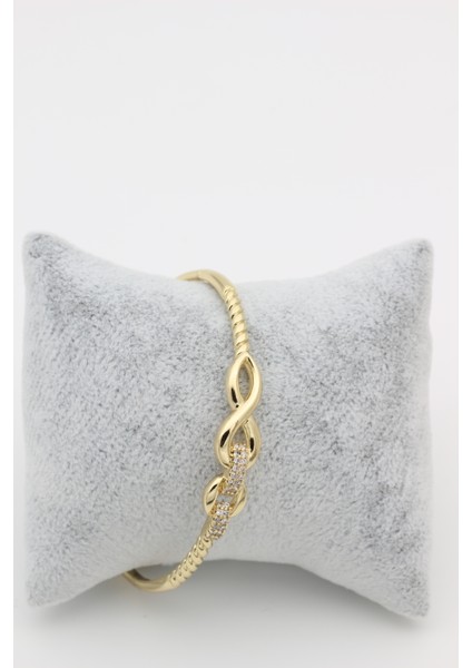 Stil Incisi/xupıng Jewelry Sonsuz Model Zirkon Taşlı Kelepçe