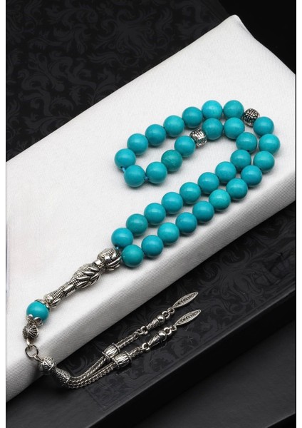 Turkuaz Firuze Doğal Taş Tesbih 8 mm Küre Kesim