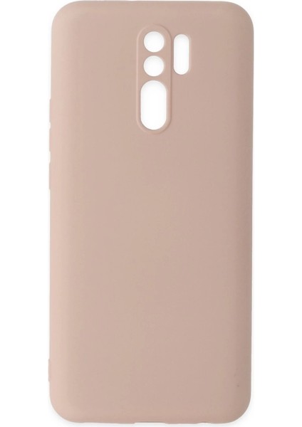 Xiaomi Redmi 9 Kılıf Nano Içi Kadife Silikon - Pudra