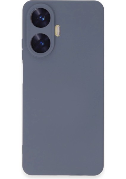 Realme C55 Kılıf Nano Içi Kadife Silikon - Gri modelleri