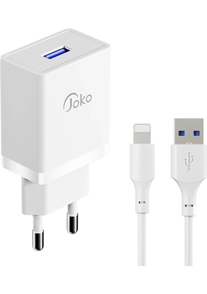 Joko JK77 12W + PX17 1m 2.4A USB To Lightning Kablolu Pd Şarj Cihazı