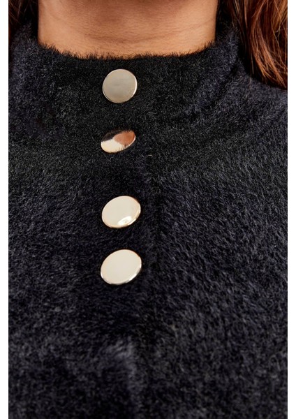 Triko Büyük Beden Kadın Kaban Yumuşak Kalın Yüksek Kalite Uzun Kışlık Siyah Anne Hırka indirimleri