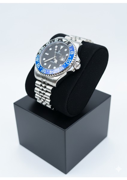 Submariner Batman Model Jubile Kordon 904L Çelik, Vidalı Tepe 5ATM Su Geçirmez Erkek Kol Saati