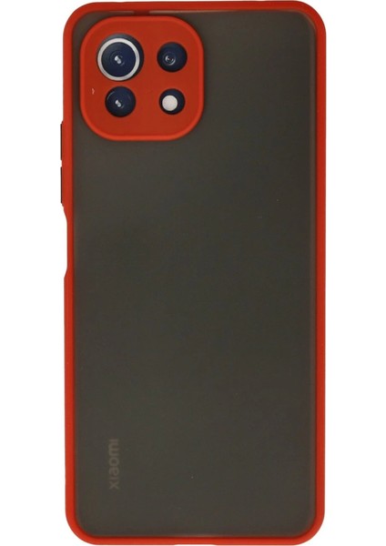 Xiaomi Mi 11 Lite Kılıf Montreal Silikon Kapak - Kırmızı