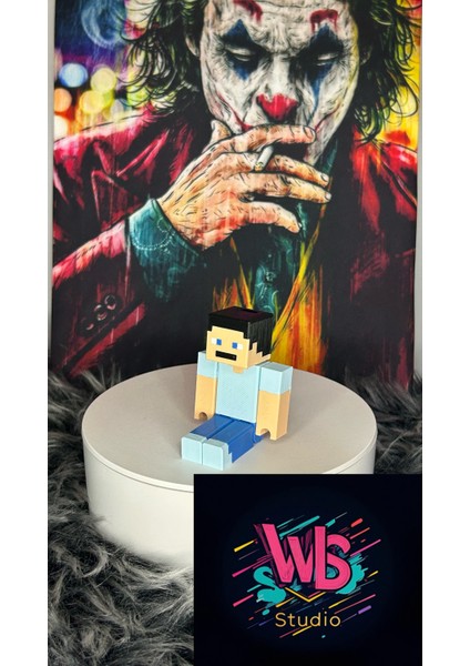 Hareketli Minecraft Steve Figür | Organik | Yeni Nesil Oyuncak modelleri