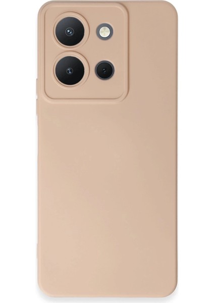 Vivo Y36 Kılıf Nano Içi Kadife Silikon - Pudra